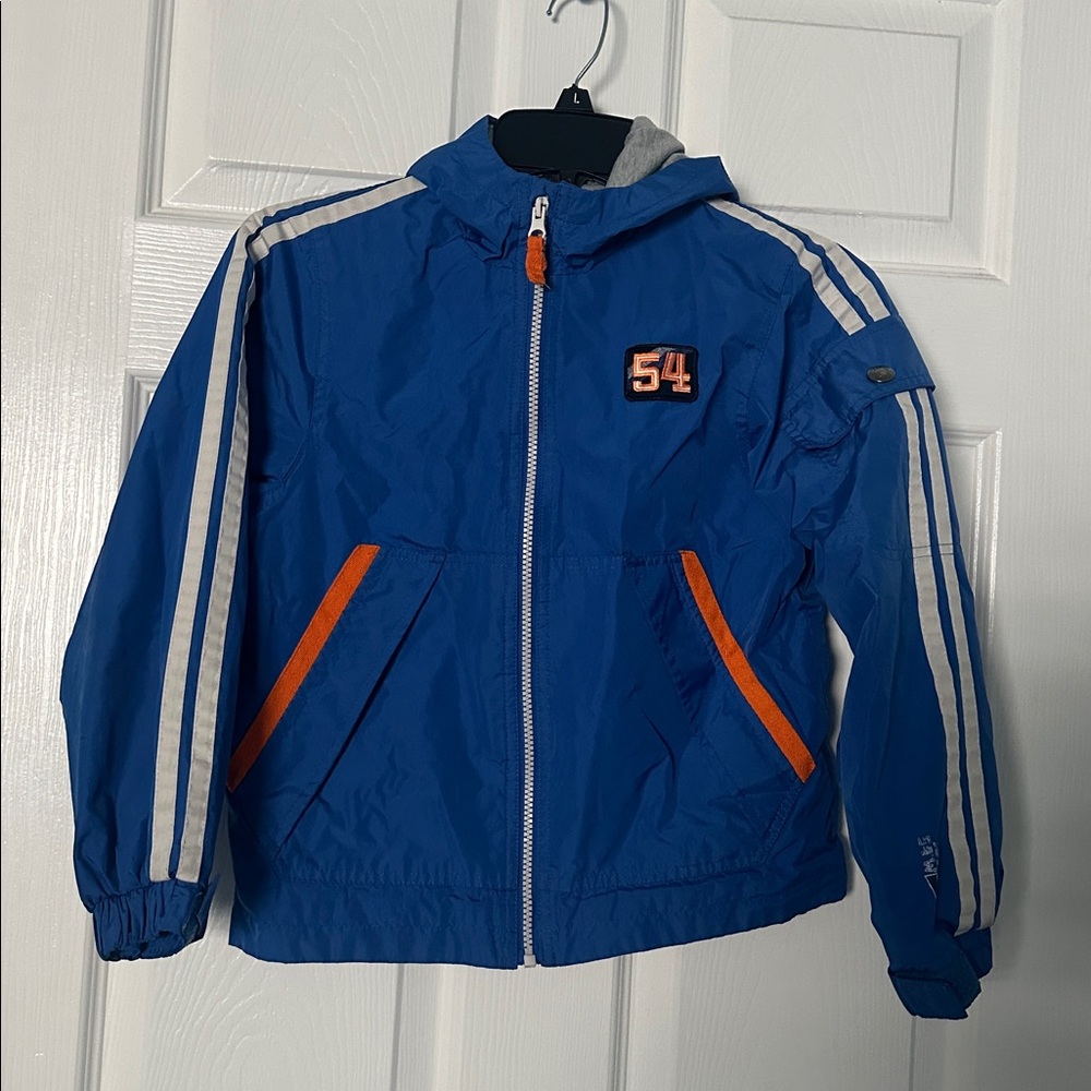 London Fog Gray Jacket with Blue Accents